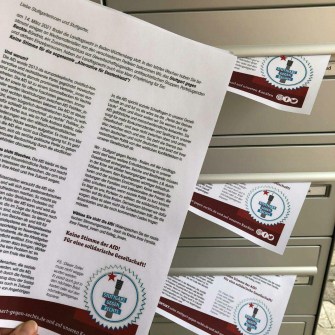 Flugblattverteilung Botnang